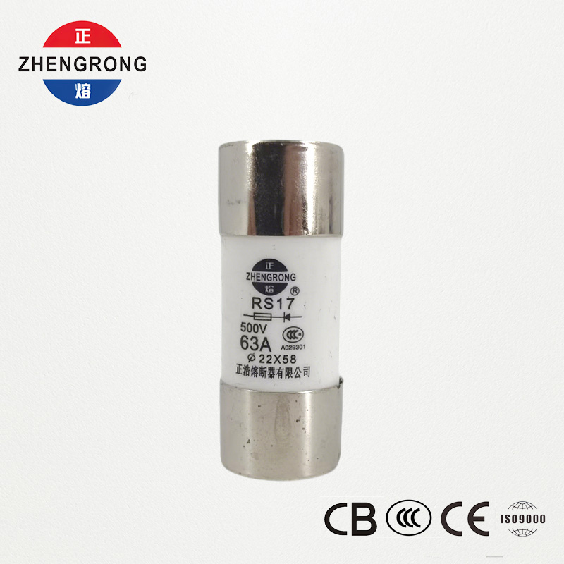 Cầu chì tác động nhanh hình trụ RS17 63A 500V | 22*58mm | Chứng nhận CCC