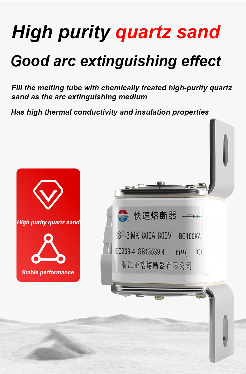 Cầu chì RSF-3MK 800V-800A BC100KA Liên kết